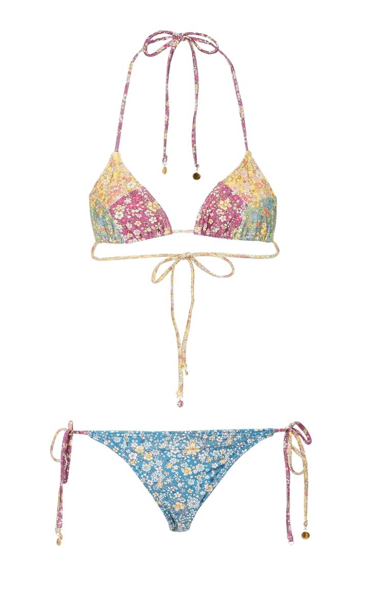 Zimmermann Carnaby Patchwork Floral Bikini