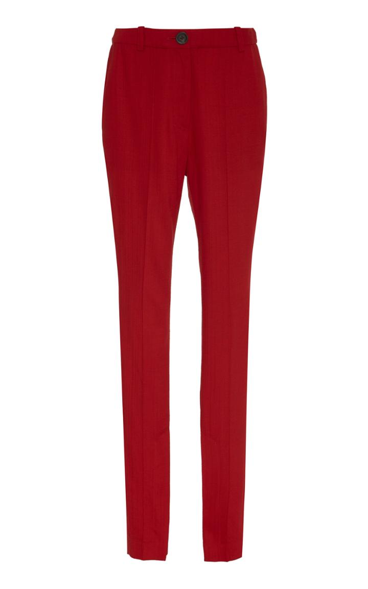 Peter Do Ankle-slit Cady Slim-leg Pants