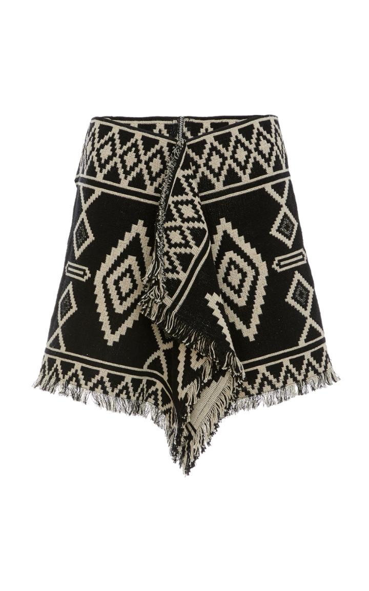 Isabel Marant Toile Jiloa Fringed Cotton-jacquard Mini Skirt