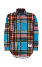 Just Don Islanders Plaid Button Down Cotton Shirt Size: M