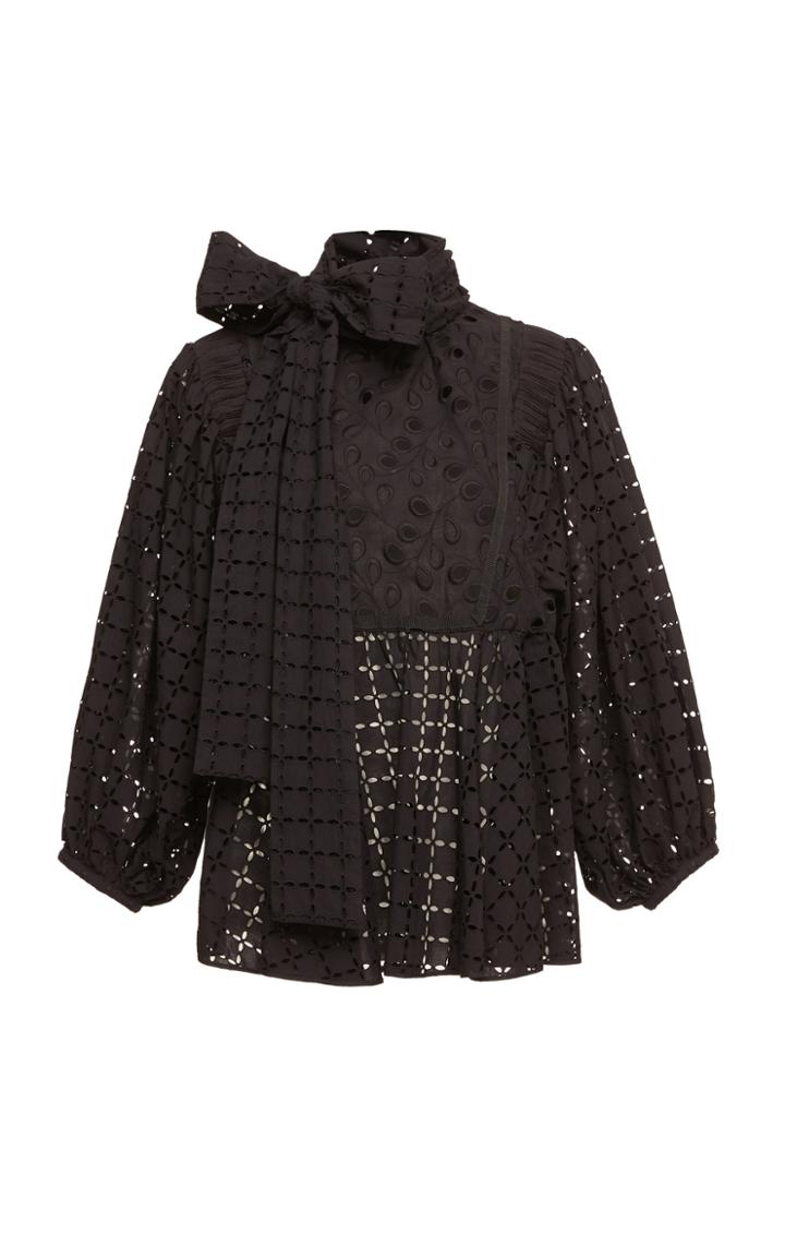 Rochas Oriana Eyelet Blouse