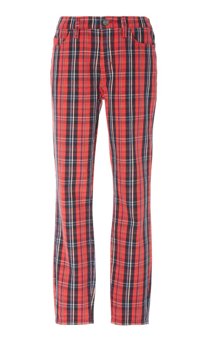 Current/elliott The Stiletto Plaid Pant