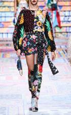 Moda Operandi Dolce & Gabbana Belted Jacquard Shorts