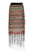 Emilio Pucci High-rise Beaded Fringe Skirt
