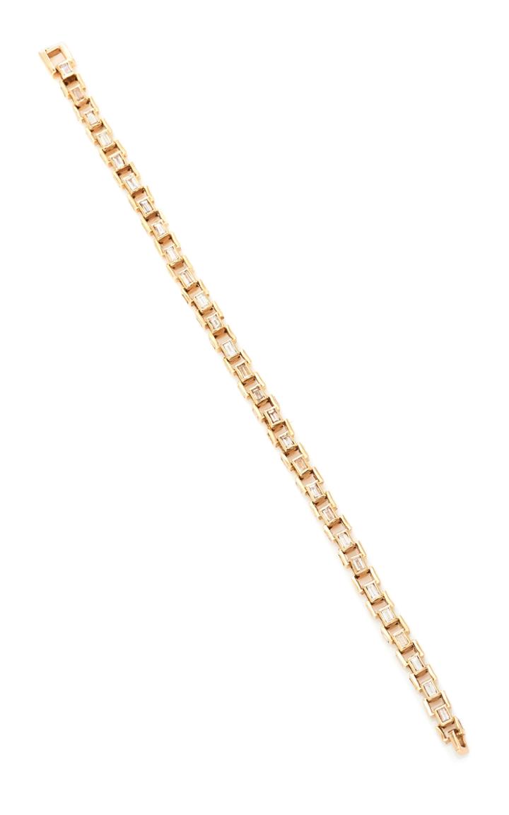 Moda Operandi Luis Morais 18k Yellow Gold Diamond Baguette Bracelet