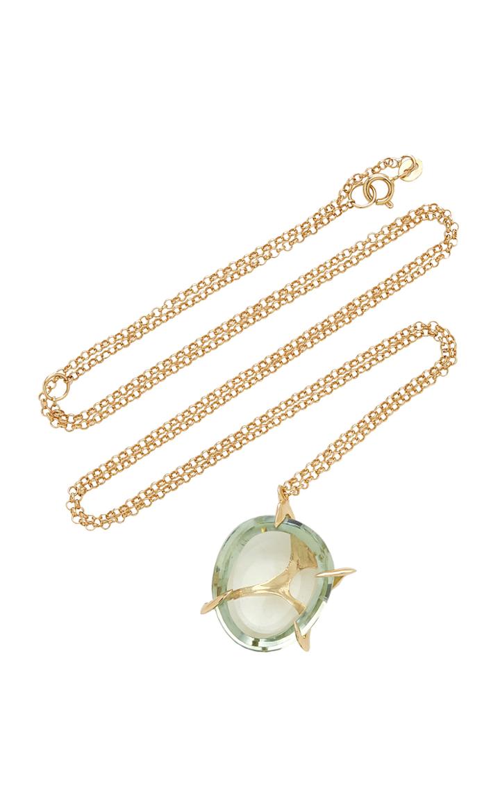 Kika Alvarenga Small Envolto Quartz 18k Gold Necklace
