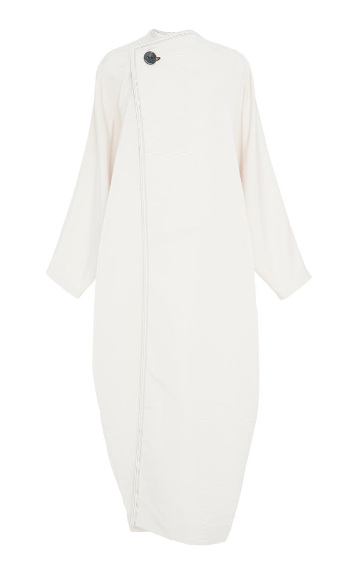 Bouguessa Striped Collar Long Coat