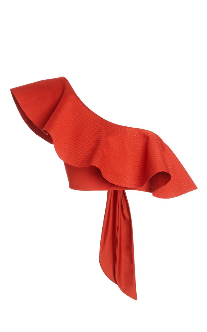 Johanna Ortiz Caoba Cabana One-shoulder Bikini Top