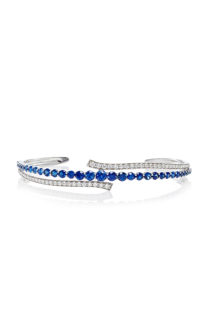 Hueb 18k White Gold Sapphire And Diamond Bracelet