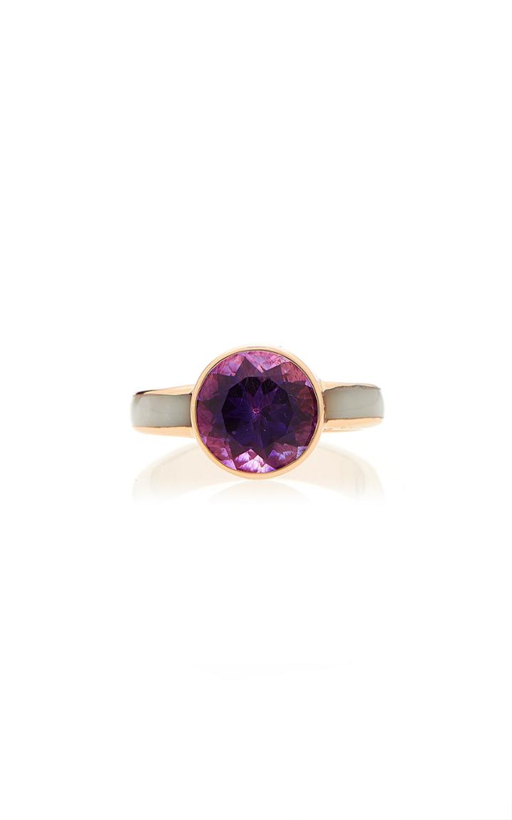 Jacquie Aiche Solitaire Tanzanite Mother Of Pearl Inlay Ring