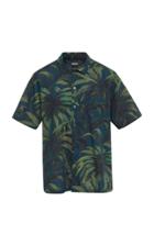 Todd Snyder Olive Palm Print Button Down