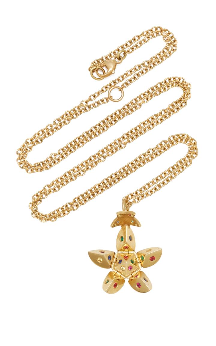 Moda Operandi Santo By Zani 18k Yellow Gold Orb Petal Necklace