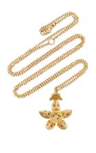 Moda Operandi Santo By Zani 18k Yellow Gold Orb Petal Necklace