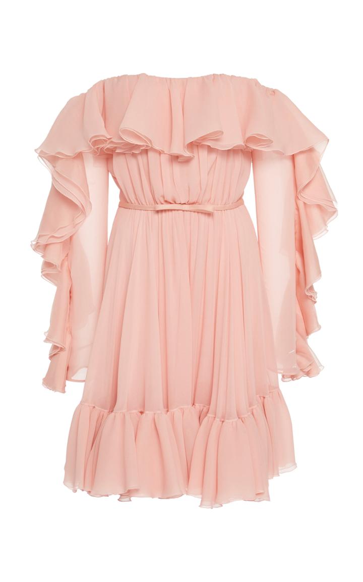 Giambattista Valli Off-the-shoulder Ruffled Silk-chiffon Mini Dress