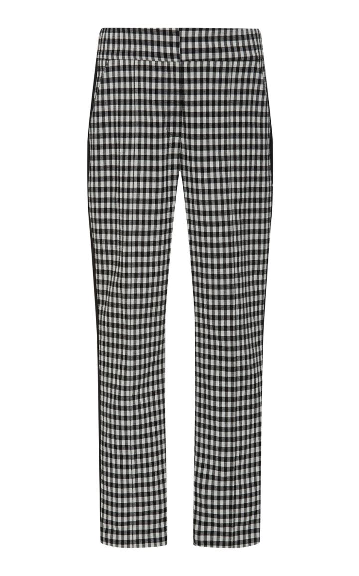 Veronica Beard Gemini Gingham Straight-leg Pant