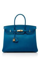 Heritage Auctions Special Collection Hermes 35cm Blue Izmir Epsom Leather Birkin