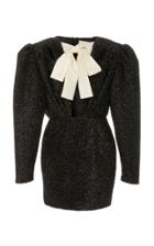 Daniele Carlotta Blouson Sleeve Shimmer Mini Dress