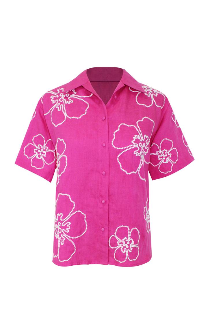 All Things Mochi Kiki Linen Colllared Shirt