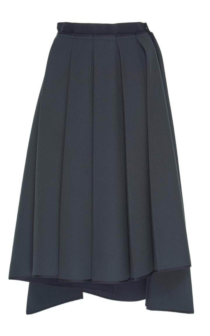 Dice Kayek Pleated Asymmetrical Skirt