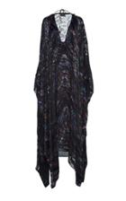 Dundas Feather Devore V-neck Caftan