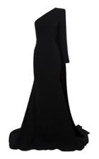 Alex Perry Hales Structured One Shoulder Crepe Gown