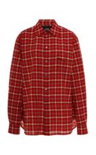 Moda Operandi Marc Jacobs Plaid Cotton Oversized Button-front Shirt Size: 0