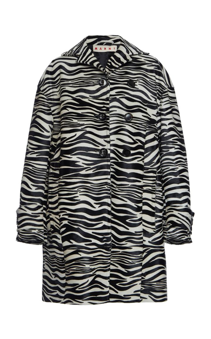 Marni Printed One Of A Kind Ponyhair Coat