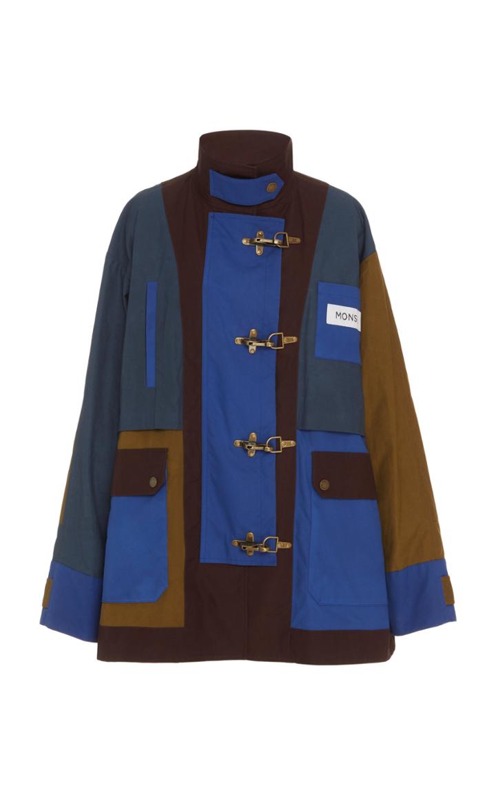 Moda Operandi Monse Color-block Oversized Cotton Jacket Size: Xs