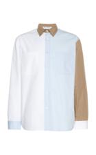 Jw Anderson Color-block Cotton-poplin Shirt