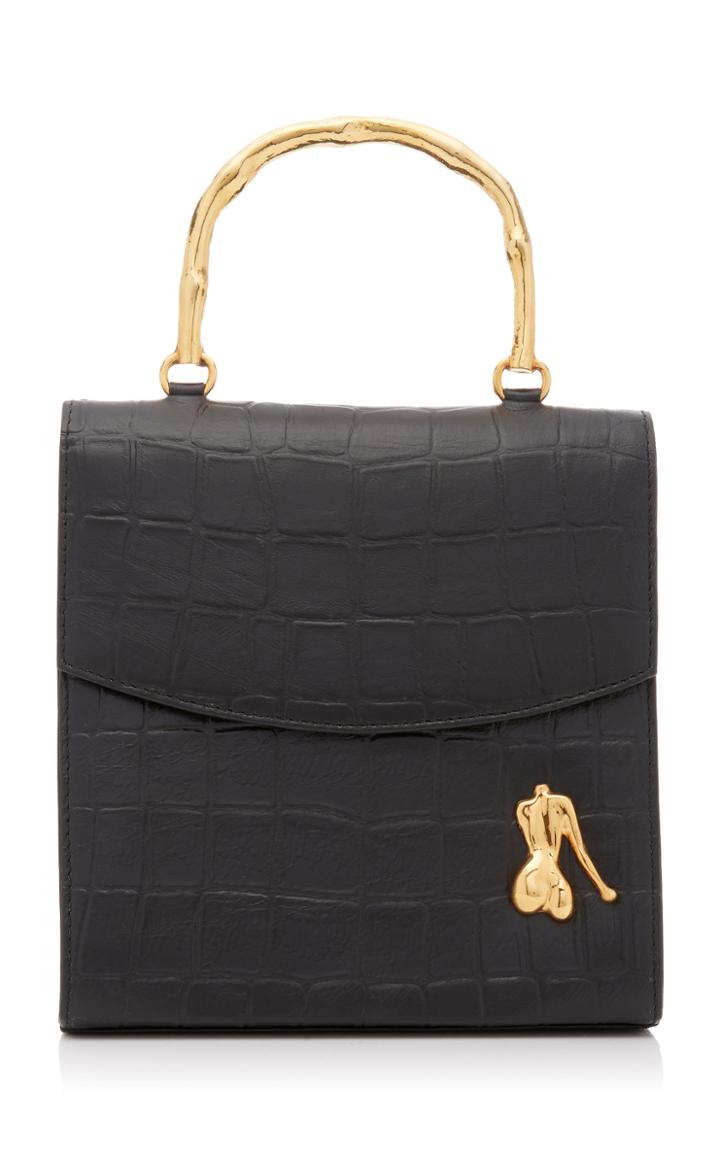 Marargent Claude Croc-effect Leather Top Handle Bag