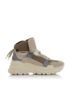Balmain Suede And Mesh High-top Sneakers