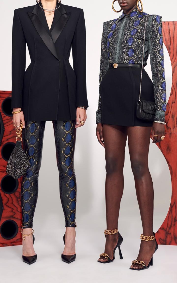Moda Operandi Versace Python-print Cotton-silk Poplin Shirt