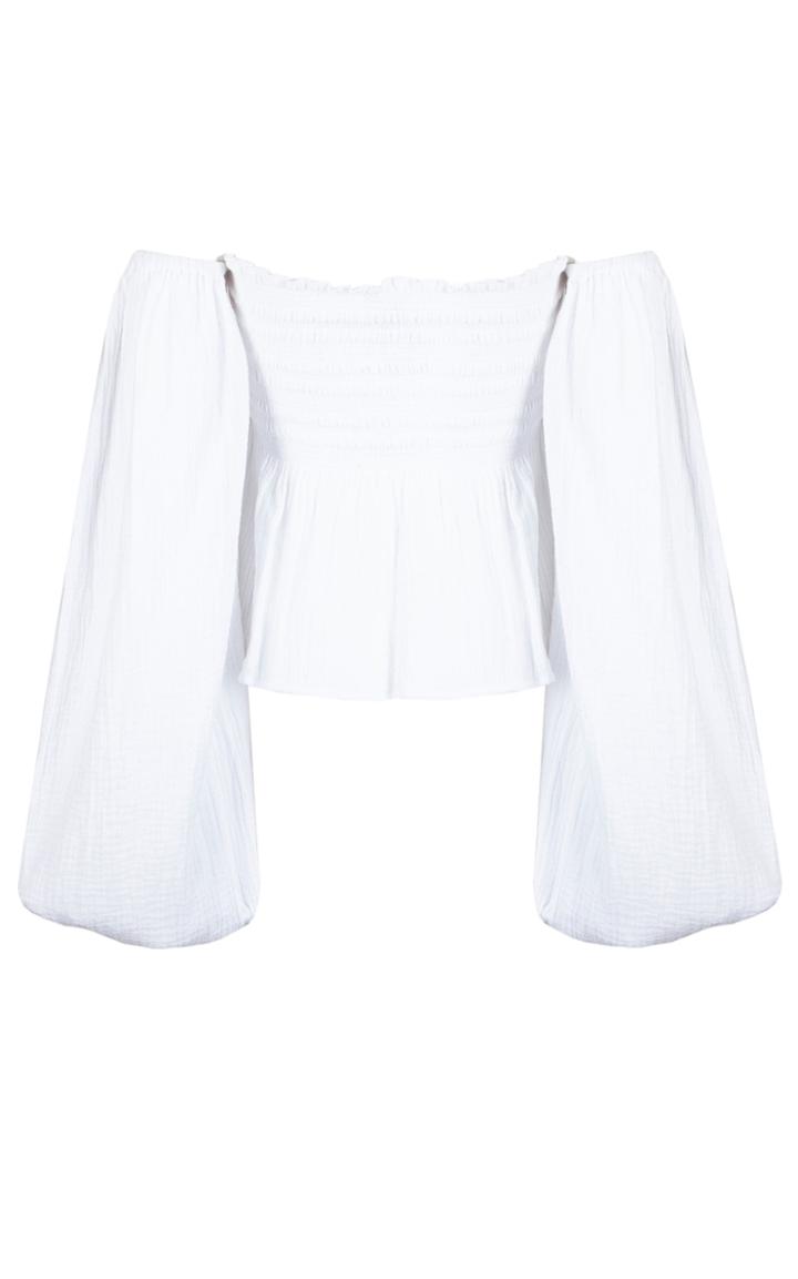 Moda Operandi Cloe Cassandro Agatha Smocked Cotton Top