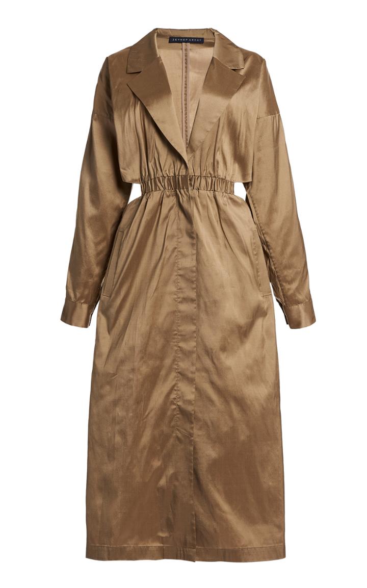 Moda Operandi Zeynep Aray Silk Midi Shirt Dress