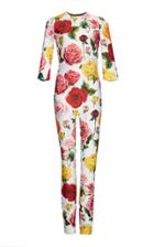 Dolce & Gabbana Floral Short Sleeve Jumpsuit