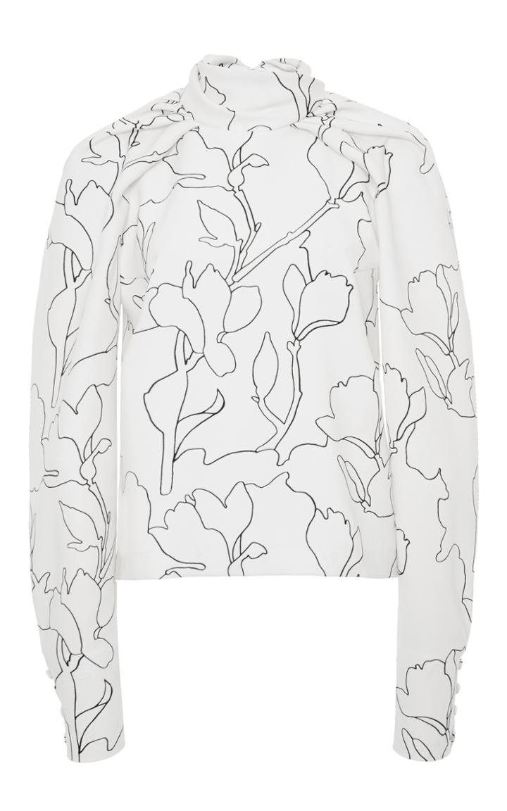 Carven Printed Dolman Sleeve Top