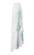 Moda Operandi Alejandra Alonso Rojas Cascade Degrad Linen-blend Skirt Size: 0