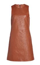 Moda Operandi Saks Potts Jacqueline Logo-embossed Leather Mini Dress