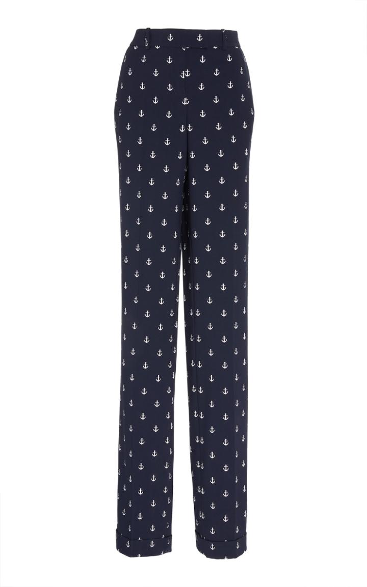 Moda Operandi Michael Kors Collection Anchor Wool Serge Straight-leg Pants Size: 2