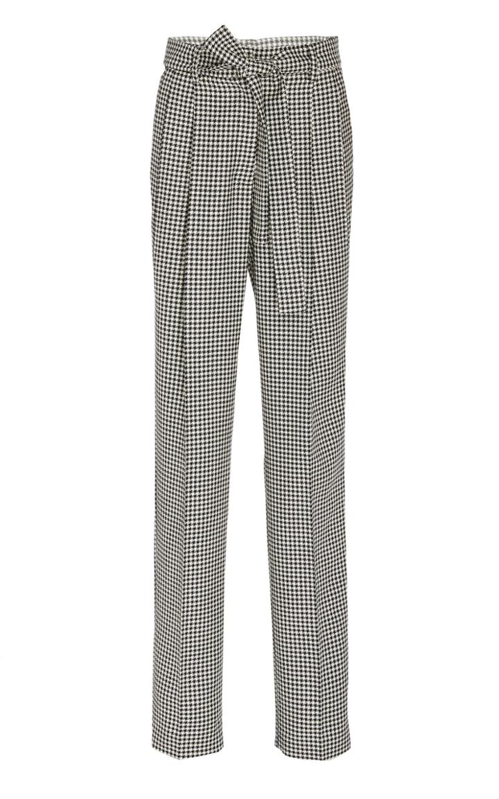 Prabal Gurung Simone Virgin Wool Belted Trousers