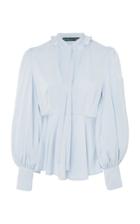Alexachung Frilled Crepe De Chine Blouse
