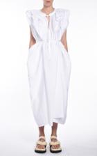 Moda Operandi Jil Sander Puffed Sleeve Cotton Midi Dress