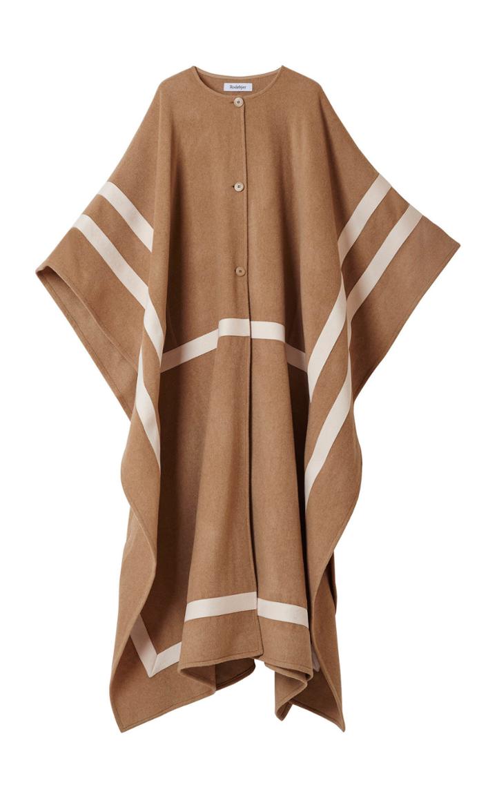 Rodebjer Zuha Wool Contrast Cape