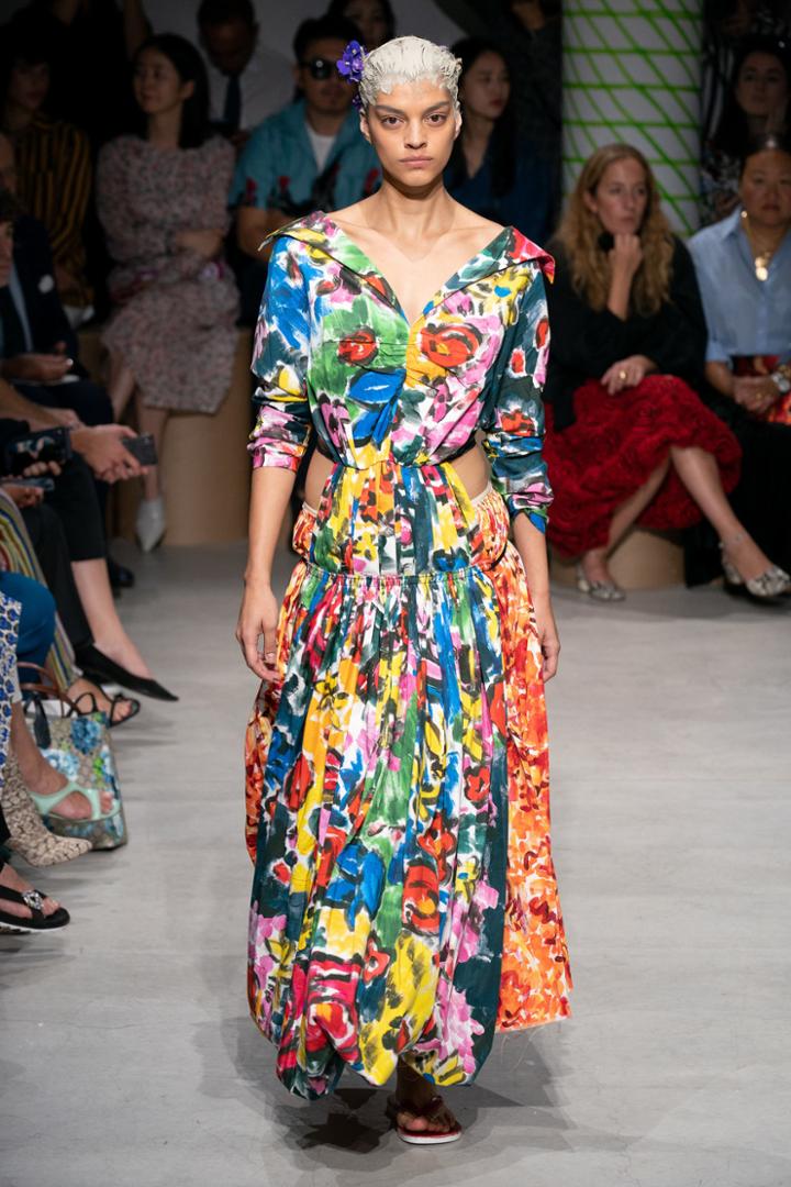 Moda Operandi Marni Printed Taffeta Midi Skirt Size: 38