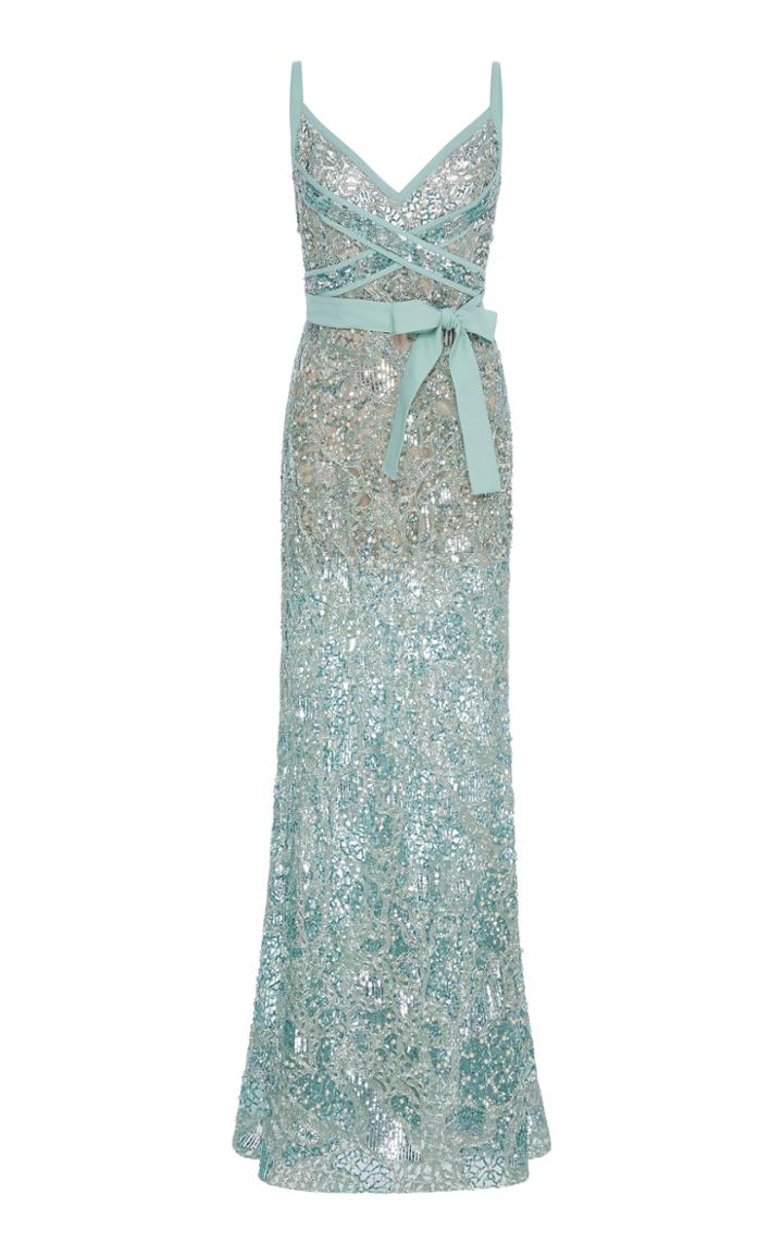 Elie Saab Bead Embroidered Gown