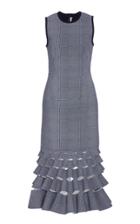 Dion Lee Check Pattern Ruffle Dress