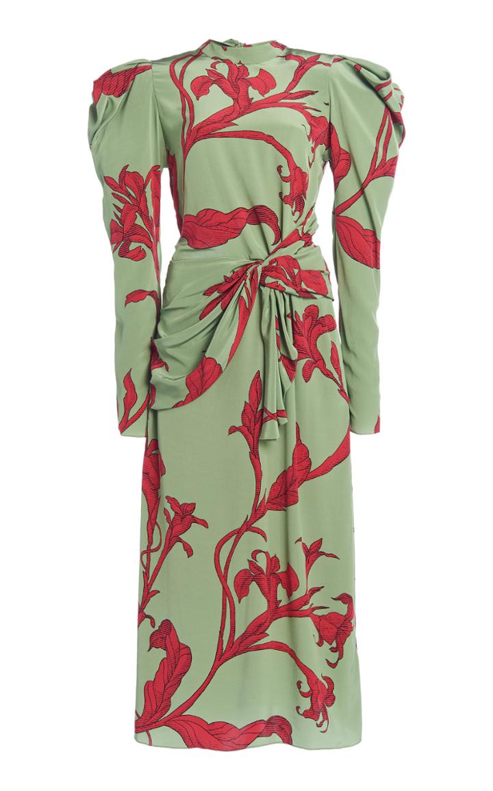 Moda Operandi Johanna Ortiz Costa Del Sol Silk Midi Dress