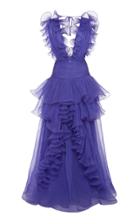 Moda Operandi Alberta Ferretti Ruffled Silk Gown