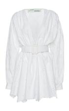 Off-white C/o Virgil Abloh Sangallo Eyelet Cotton 80's Mini Dress