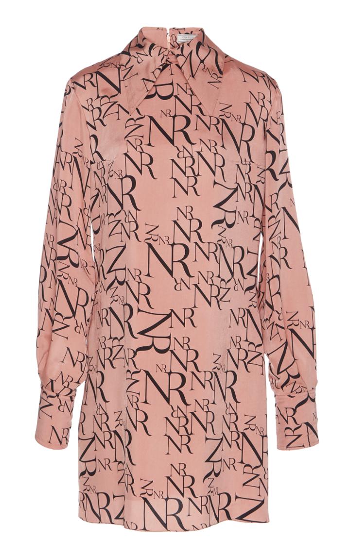 Nina Ricci Nr Print Cupro Dress